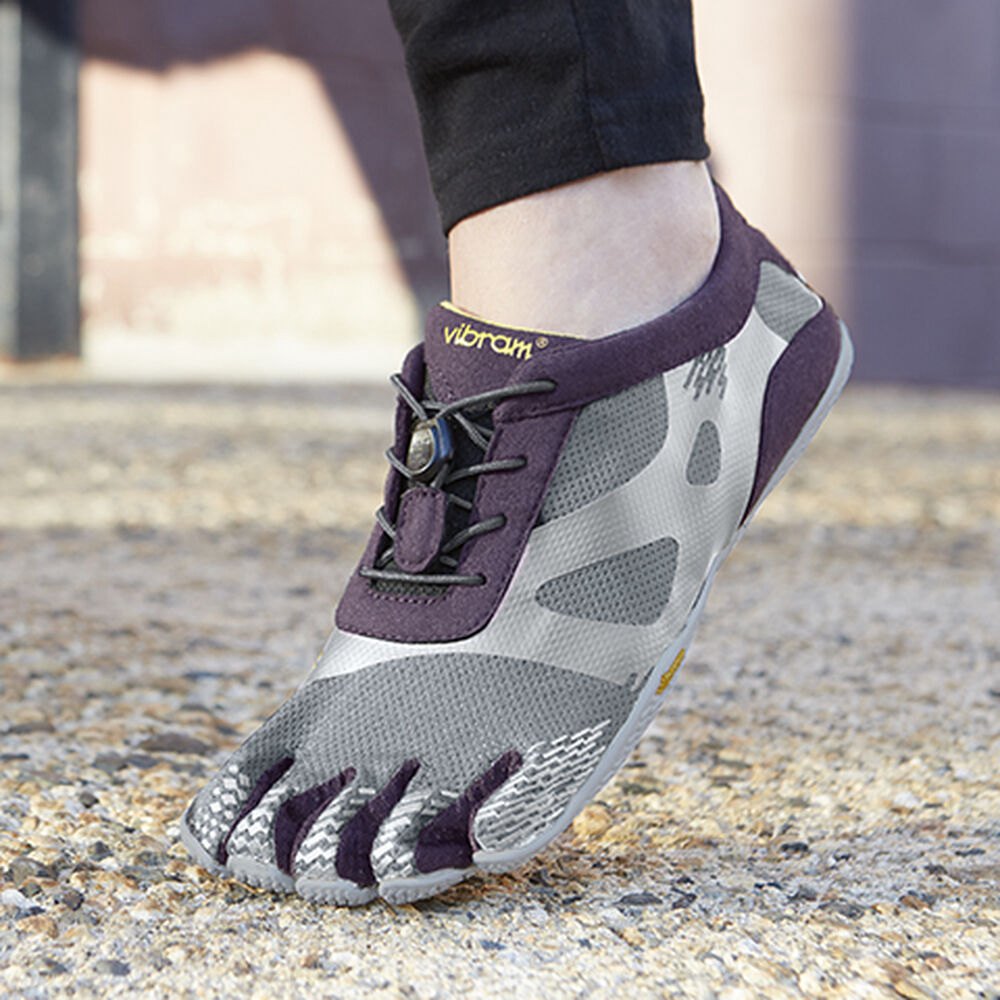 Vibram Five Fingers Womens Training Shoes - Grey/Purple - KSO EVO - 15267-IDFY